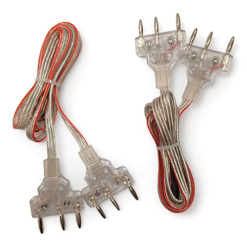 Fencing Club Fencing Epee Body Cord, Elite Series Bodywire, 3 Prong Cord, Clear Wire, Competition Approved (2 Pack)