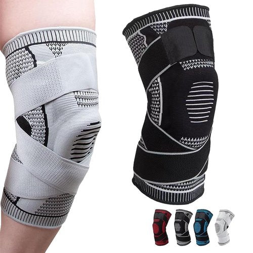 Motian Max Knee Pro, Motion Knee Pro, Breathable Elastic, Knees Support, Compression Knees Brace with Adjustable Straps, One Pair(Black,X-Large)