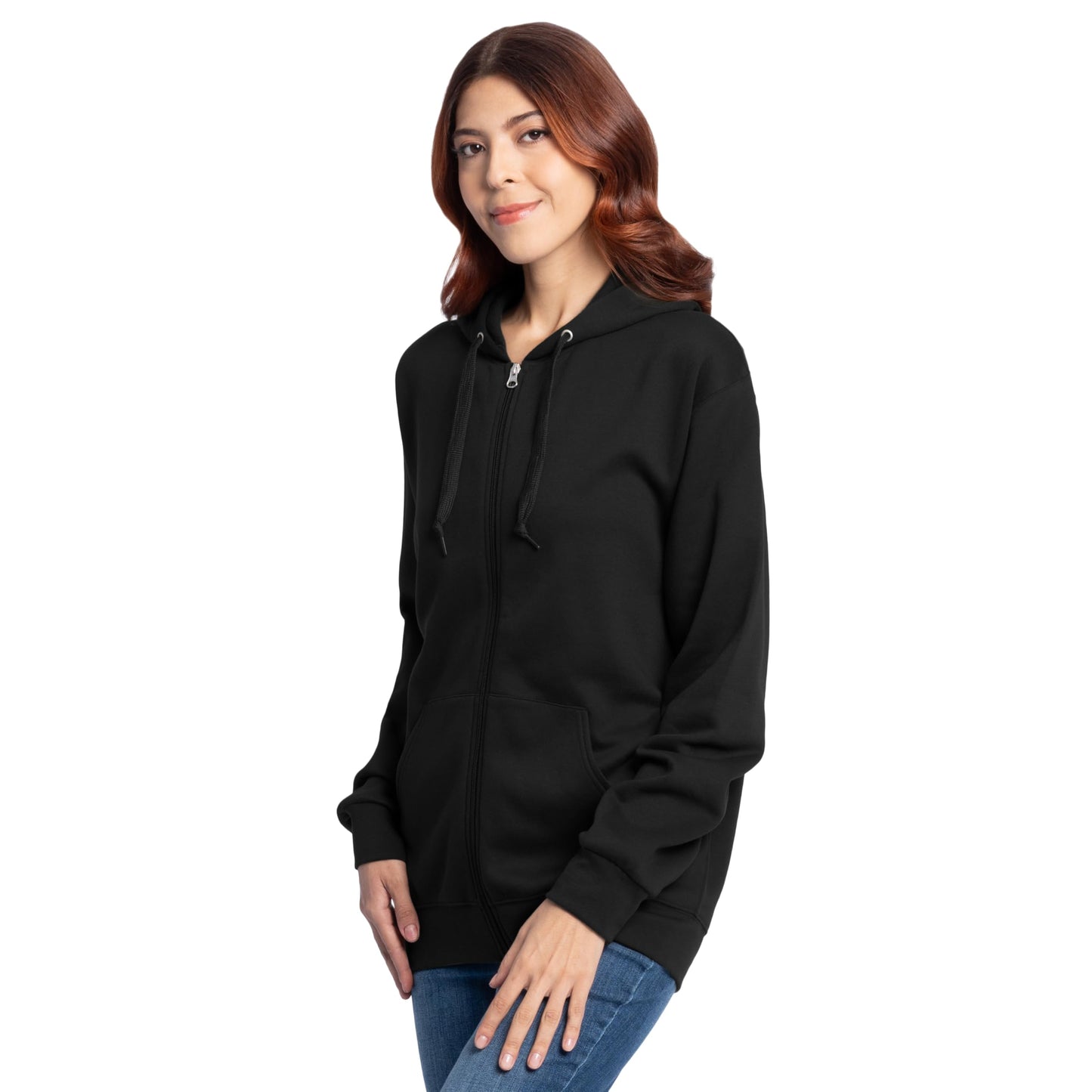 Fruit of the Loom Men's Eversoft Fleece Sweatshirts & Hoodies, Full Zip-Black, Large