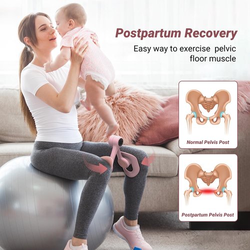 MERACH Thigh Master, Thigh Trainer, Pelvic Floor Muscle Trainer, Inner Thigh Exercise Workout Equipment for Home, Pelvic Floor Strengthening Device Women (Pink)