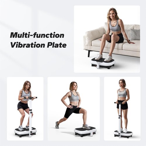 MERACH Vibration Plate Exercise Machine, Vibrating Plate Exercise Machine with Handrails, Full Body Vibration Platform for Women Men, Exercise Equipment for Home