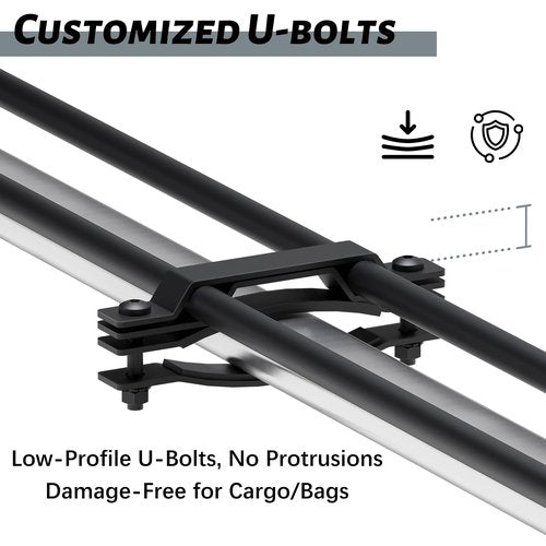 HongTaok 64" x 39" x 6" Cargo Roof Rack, Universal Rust-Proof Roof Basket for SUV, Heavy Duty Steel Rooftop Cargo Carrier, Car Top Luggage Holder 150LBS Capasity, Easy Assembly, Black