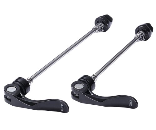 Wheel Hub Quick Release Skewer Set (Front & Rear) for Road Bike,1 Pair,Black