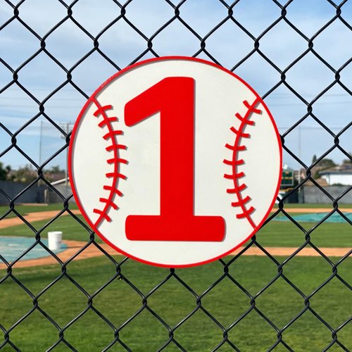 Baseball Field Number Sign – 11"x11", Easy Install, All-Surface Mount, All-Weather, Non-Rusting PETG, Perfect for Dugouts & Fields, Made in USA