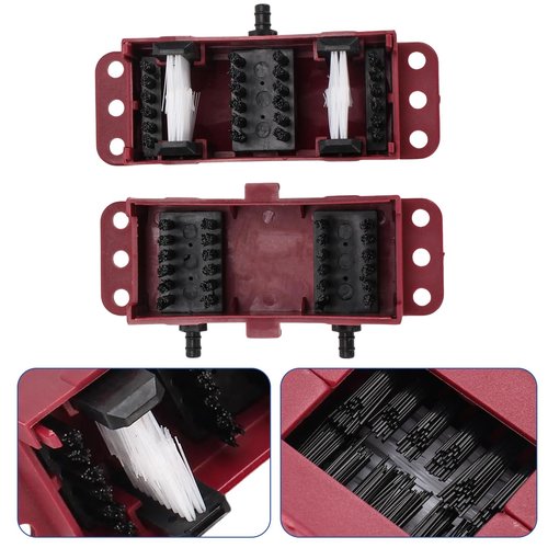 GIDIBII Universal Motorcycle Chain Cleaning Tool Chain Lube Brush Kit,Rust Prevention and Noise Reduction for Mountain Bikes,Red