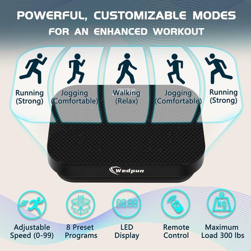 Wedpun Vibration Plate Exercise Machine for Lymphatic Drainage, Weight Loss, and Whole Body Workout – Power Vibrate Platform, Shake Plate Shaker for Home Fitness and Fat Burning for Women Men