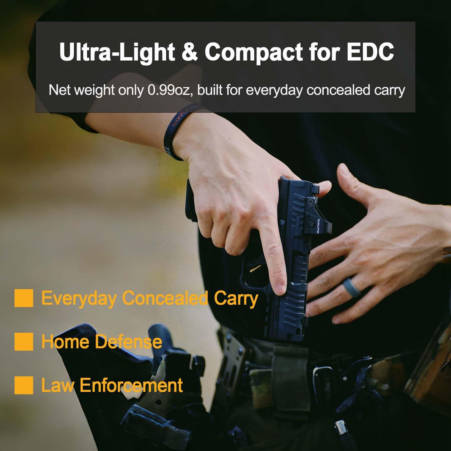 GOWUTAR HHC17C Multiple Reticles Micro Red Dot Sight for RMSc Footprint