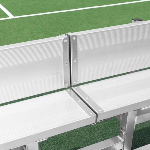 FORZA Heavy-Duty Mobile Bleachers [Optional Backrests] | Aluminum Seating for Sports Events | 2-Tier & 3-Tier Bleachers for Indoor & Outdoor Use (Without Backrest, 3-Tier, Double Bleacher)