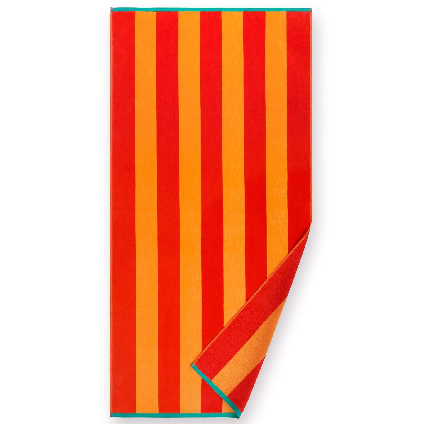 Softerry - Extra Soft Beach Towel 30 x 60 inch Cabana Stripe Hotel Pool and Resort Style Absorbent Terry 100% Cotton (Royal-Tur-Red-Pink, 4 Pack)
