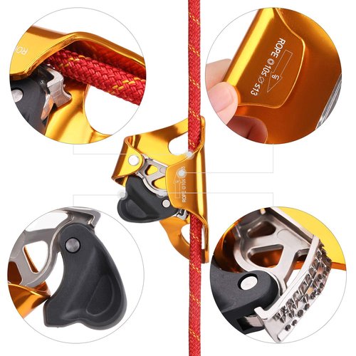 WILDKEN Rock Climbing Chest Ascender Climbing Mountaineering Tree Arborist Climbing Rappelling Equip for 10-14mm Rope