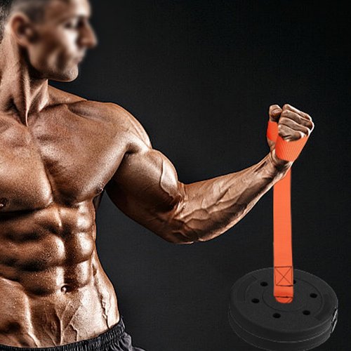Arm Wrestling Training Loading Strap, Ideal for Wrist Forearm and Biceps Workouts Muscle Strength Workouts Tools Suitable for Home and Gym Training for 1-2 inches Barbell Plates