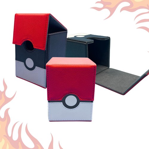 Trading Card Binder 4 Pocket 400 Card Holder With Card Storage Box Has Removable Sleeves Made With Leather, Zipper and Wrist Band Great Gift For Kids As Card Storage