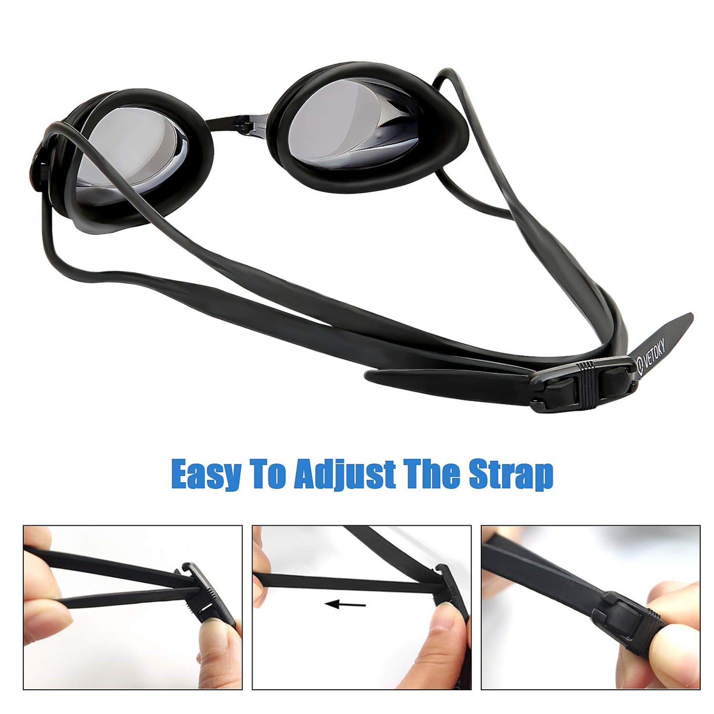 vetoky Swim Goggles, 2 Pack Swimming Goggles No Leaking Adult Men Women Youth