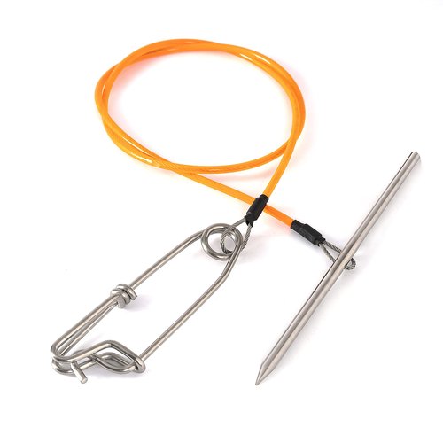 Pacific Reef Spearfishing Stringer w/Shark Clip ||| Fish Holder for Scuba Diving and Freediving Quick Spearguns with Stainless Steel Cable Heavy Duty Kayak Fishing Big Game Clip Large Weight Belt Kit