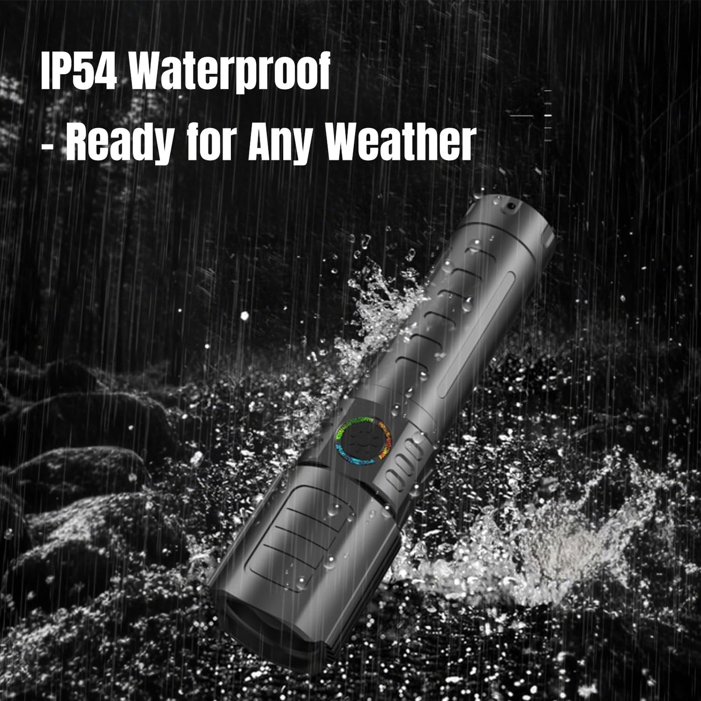 Puyinii LED Tactical Flashlight Rechargeable High Lumens 3 Modes 2 Pack