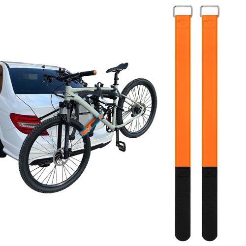 Bicycle Straps for Bike Rack with Buckle - CARGEN Multi-Purpose Tighten Straps, Bicycle Tie Downs Bike Wheel Stabilizer Strap for Transportation and Storage, 2PCS, Orange, 1" x 26"
