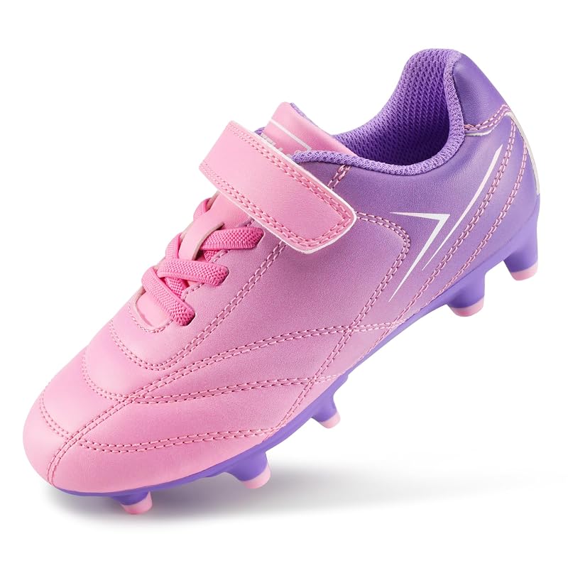 Stelle Girls Soccer Cleats for Kids Violet Blush 12 Little Kid Training Outdoor