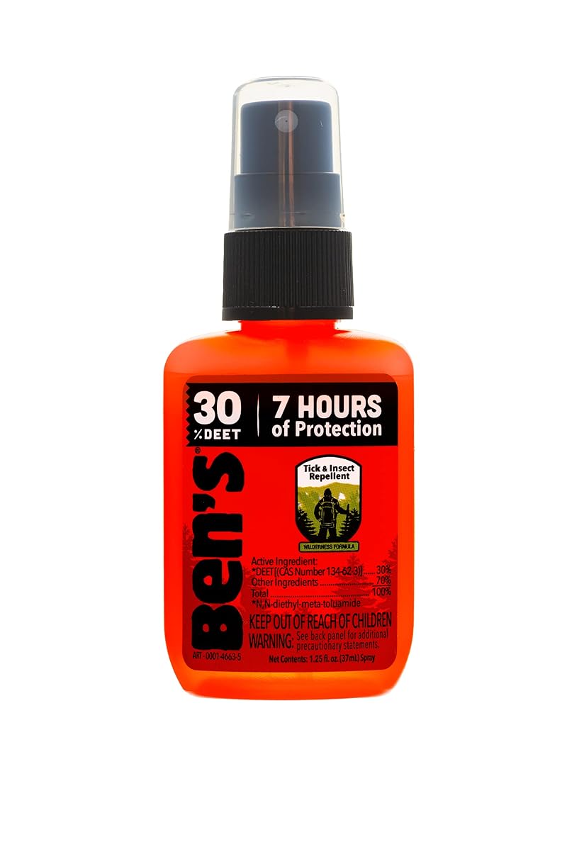 Ben's Tick & Insect Repellent Travel Spray 30% DEET - 1.25 oz (Pack of 4)