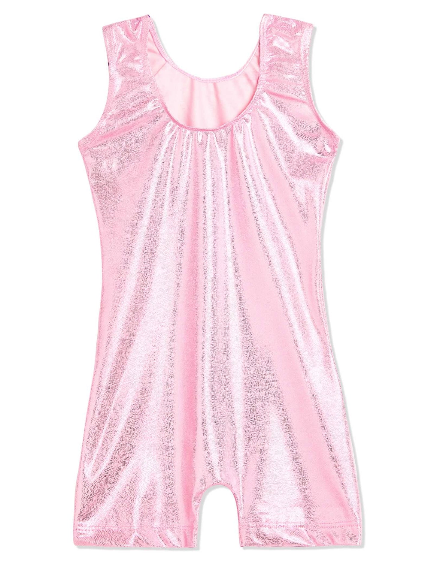 Domusgo Girls Gymnastics Leotards Size 5 6 Years Old Sparkle Solid Pink One Piece Quick Dry Unitards