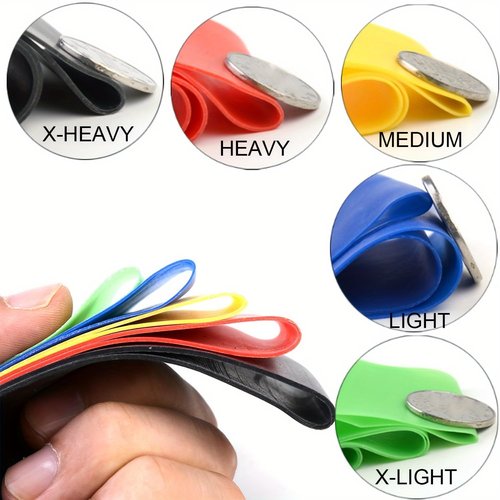 Resistance Bands for Working Out, Exercise Bands Latex Elastic Bands for Yoga, Pilates, Rehab, Fitness and Home-Black