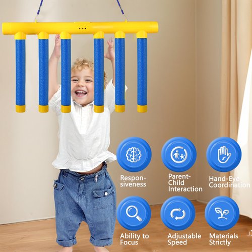 qczoyp Reflex Challenge Game : Reflex Test Game Falling Sticks, Hand Eye Coordination Reaction Time Training, Reflex Training Drop Sticks, Catching Sticks Game Test Your Reflexes Game (Blue)