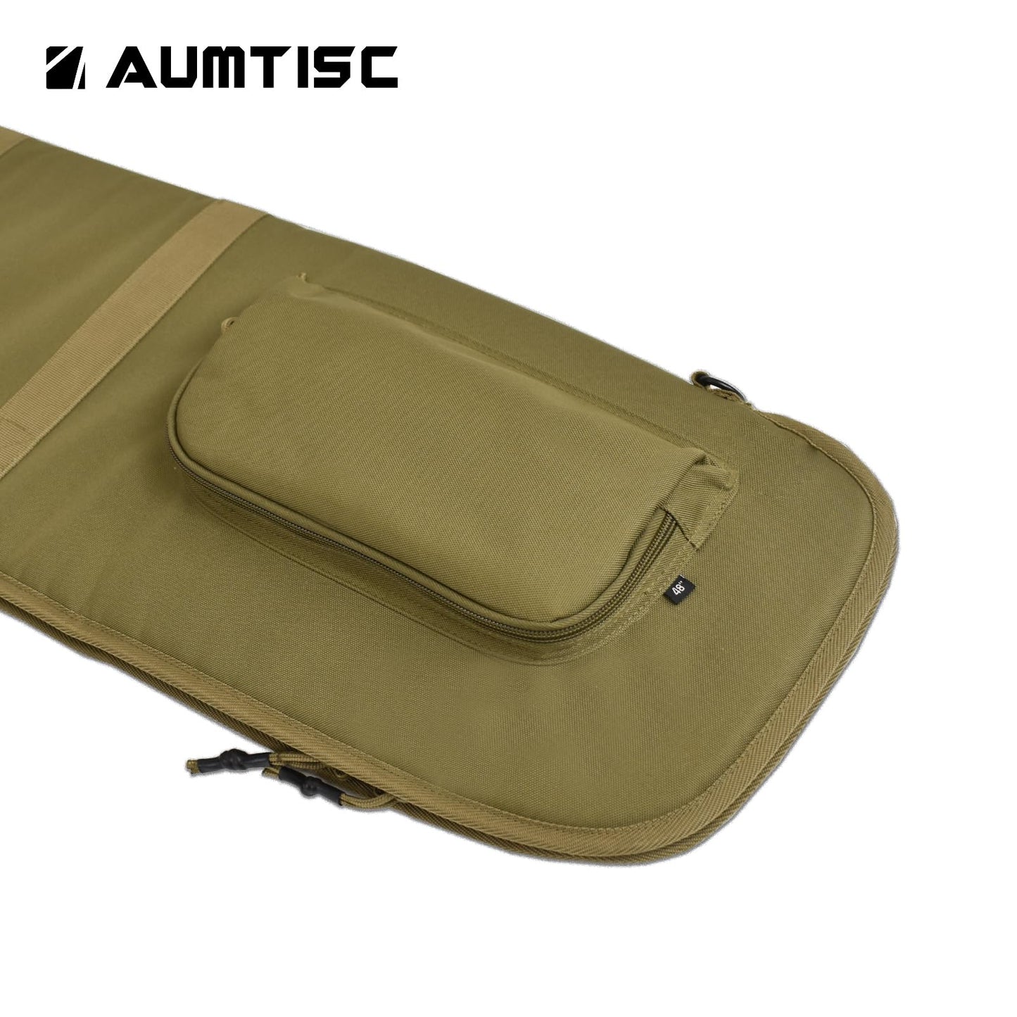 AUMTISC Soft Rifle Case 41/45/49 Padded Shotgun Gun Bag for Storage Scoped Rifles with Zippered Pocket, Detachable Shoulder Sling (Khaki-48-Fits Item Up To 45")