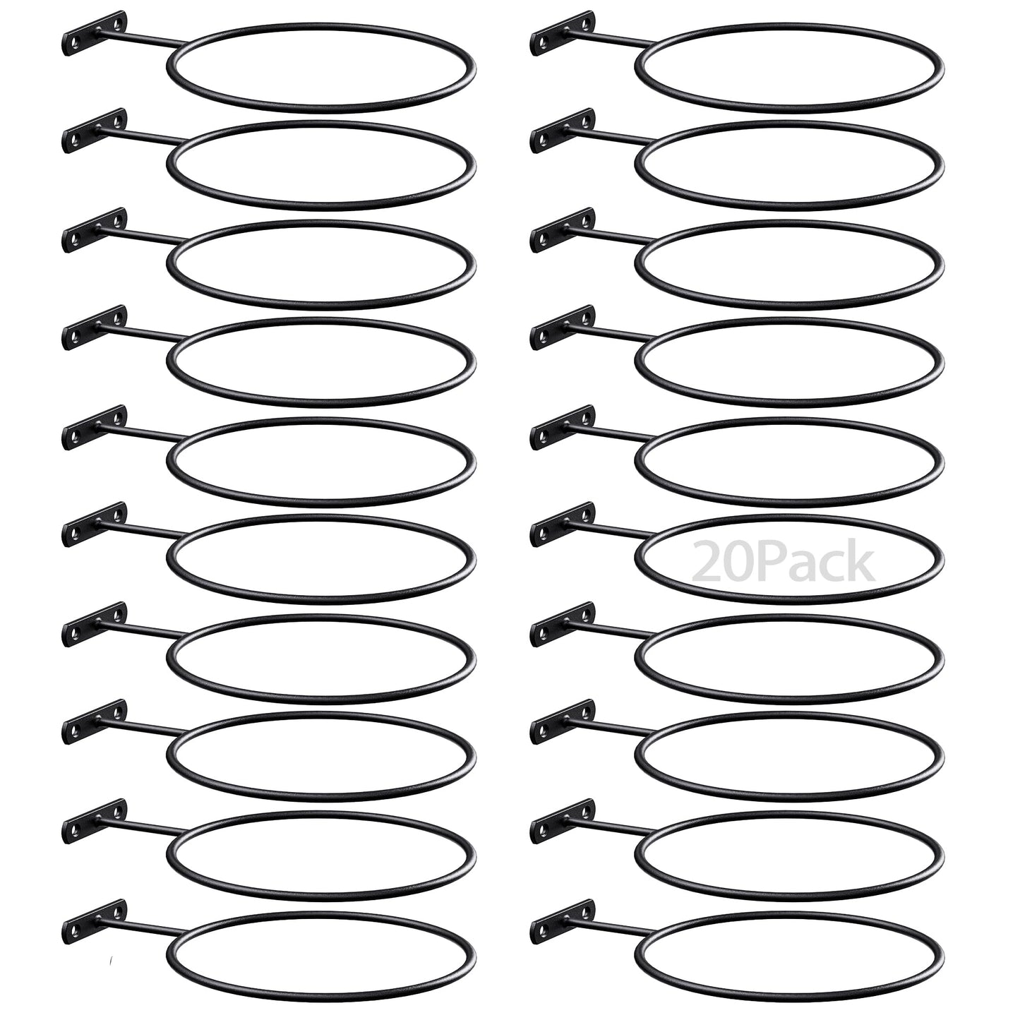 6in 20Pack Metal Ball Holder Wall Mount for Basketball Football Display