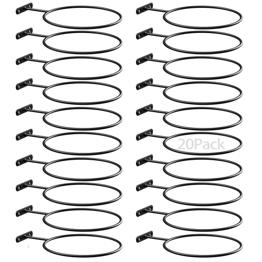 6in 20Pack Metal Ball Holder Wall Mount for Basketball Football Display