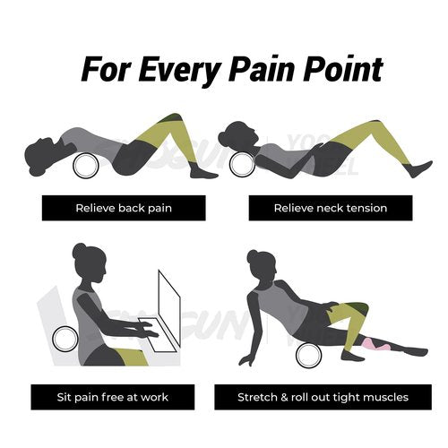 Shogun Yoga Wheel Roller for Back Pain Relief - Back Roller Wheel Stretching Device for Back Pain Relief - Back Cracking Wheel Perfect for Spine Stretching, Improved Flexibility & Mobility