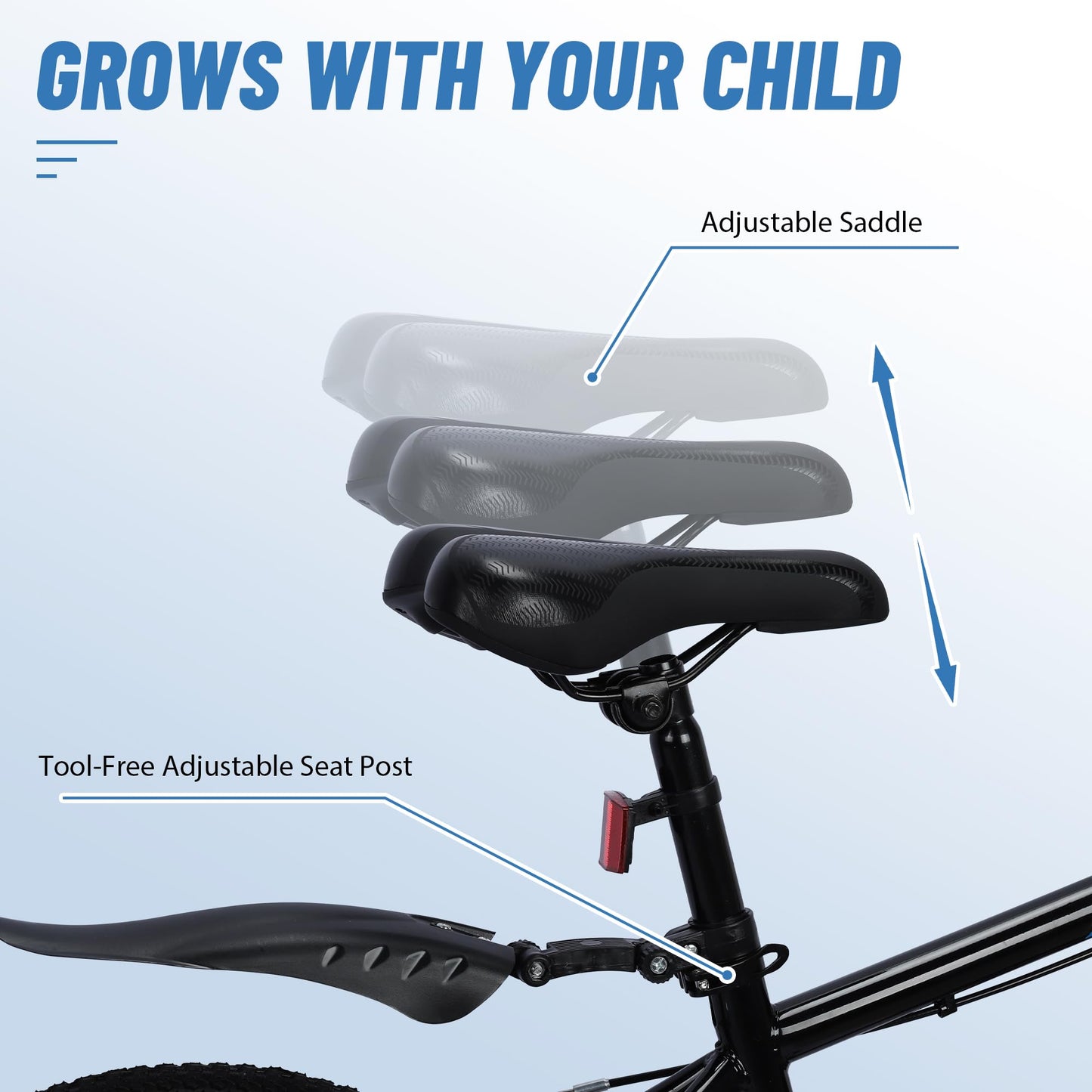20 Inch Kids' Bike for Boys Aged 7-12, BMX-Style Bike for Kids, Lightweight Children's Bicycles, Kids' Bicycles with Front and Rear Brakes, Adjustable Seat