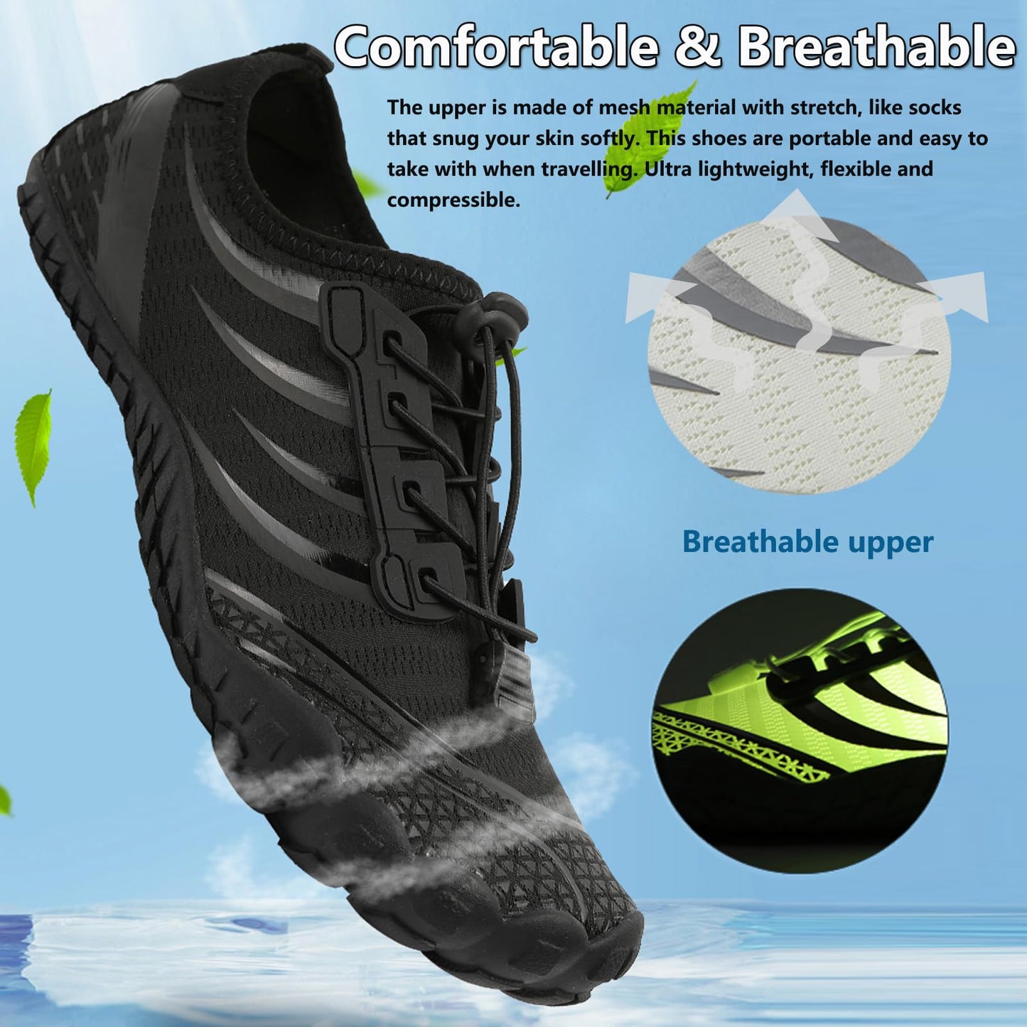 Water Shoes for Men Women Barefoot Shoes Quick Dry Aqua Outdoor Sports for Swim Pool Beach Surf Walk Water Yoga River Lake Hiking Kayaking
