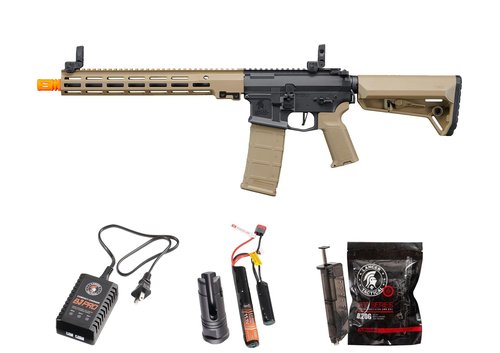 Lancer Tactical Gen 2 Stalker Carbine 13" M4 AEG Ambidextrous Airsoft Rifle (Battery & Charger Included) (Tan)