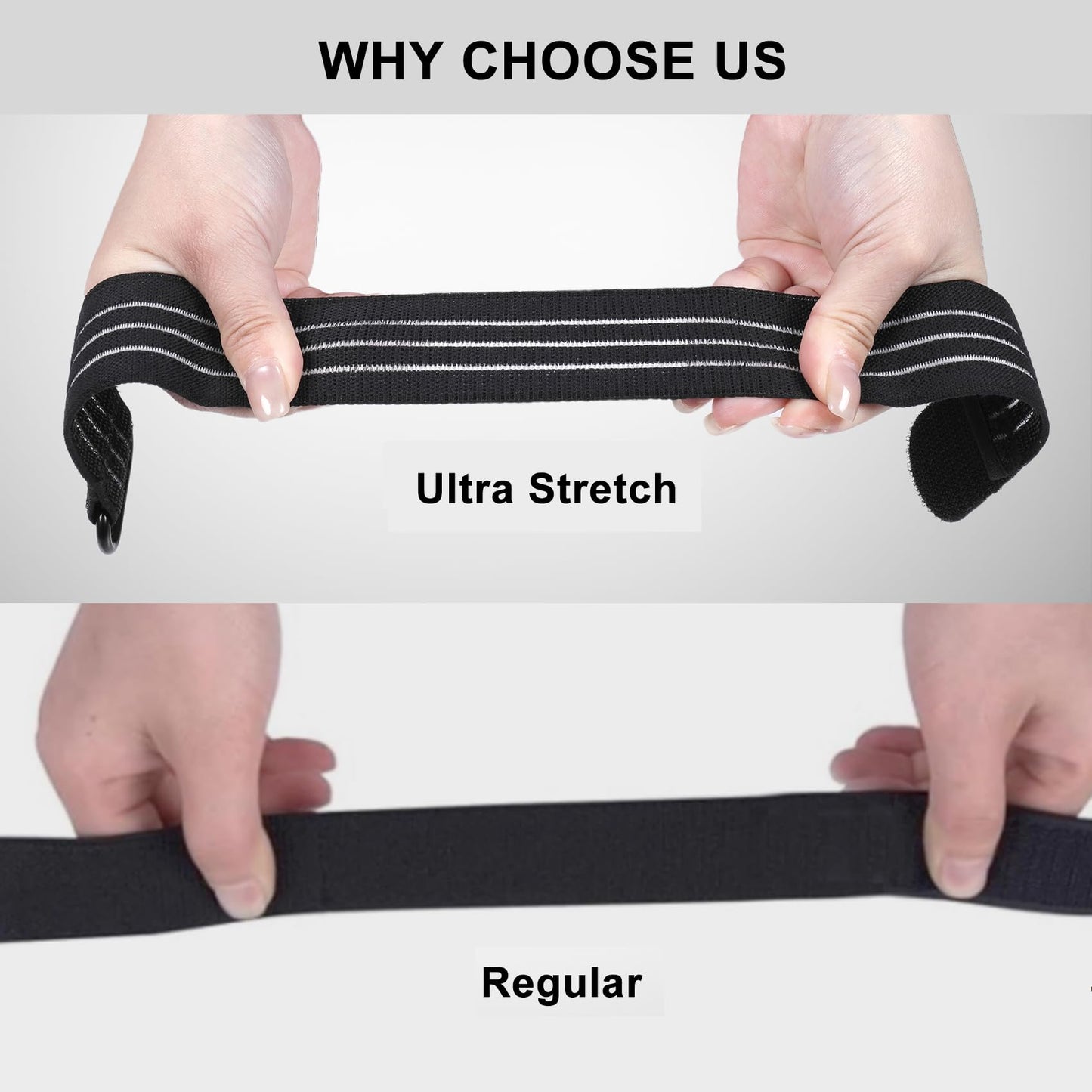 Masterwise 2PCS Adjustable Elastic Ankle Straps, Boot Straps for Cowboy Boots, Pant Leg Straps for Biking, Hiking, Fishing, Hunting, Traveling, Fits Men&Women (Black)