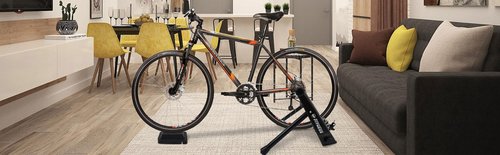 Bike Trainer Stand Steel Bicycle Exercise Fluid Magnetic Stand with Front Wheel Riser Block