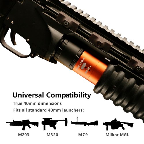 T238-MATRIX Airsoft Tracer Unit 40MM Grenade Reusable Aluminum Shell Powered by Green Gas