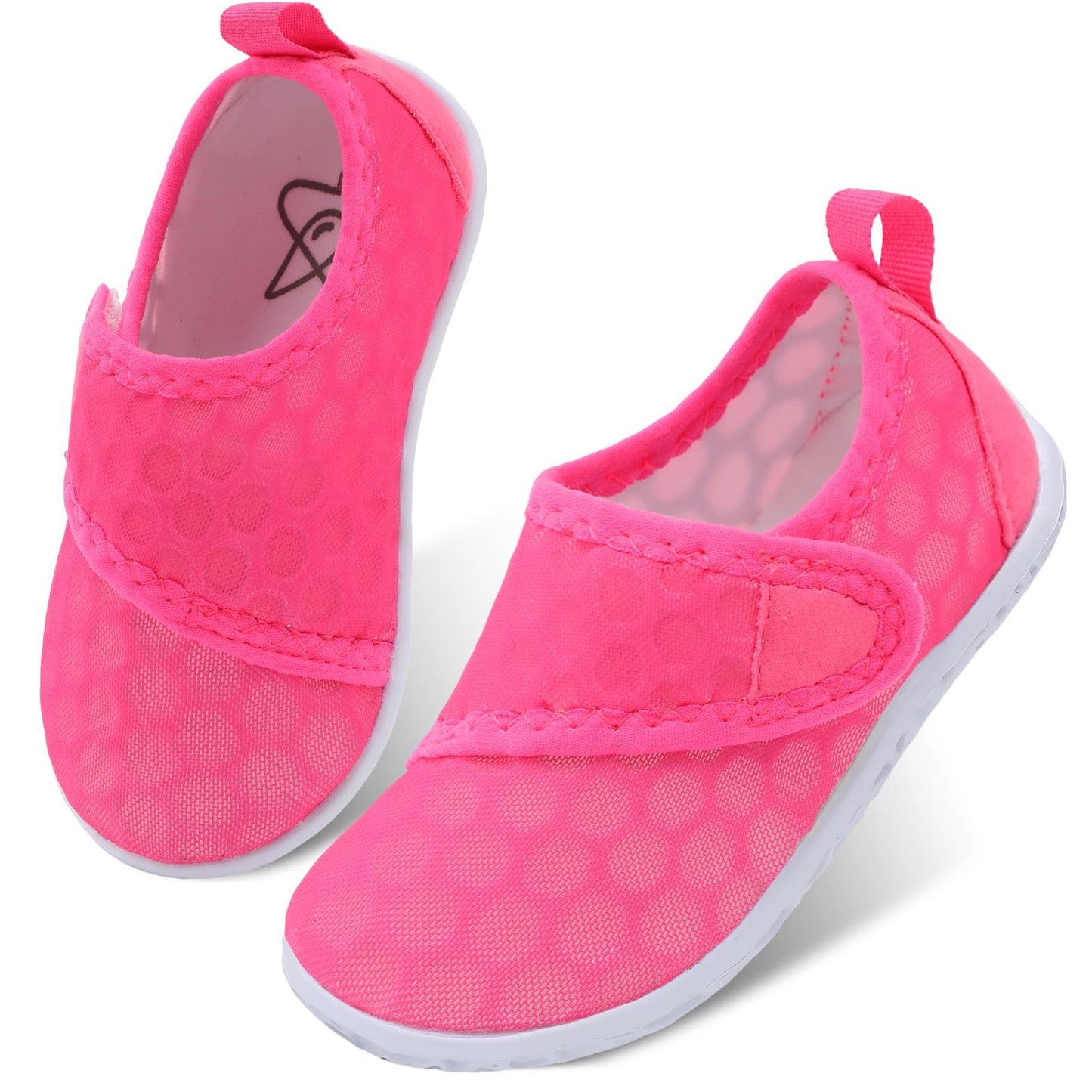 LeIsfIt Kids Water Shoes Toddler Girls Boys Swim Shoes Outdoor Quick-Dry Breathable Aqua Socks for Beach Pool Surf, Rose, 12 Little Kid