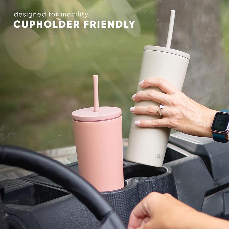 Simple Modern Iced Coffee Tumbler 24oz - Pink (Blush) variation included