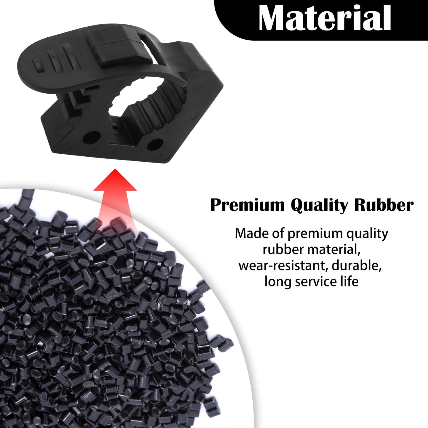 4PCS Quick Release Clamp,Adjustable Rubber Clamp for Shovel Holder & Molle Panel Mounts,Shovel Rack for Truck Automotive Tools Fits 1-1/7" to 1-3/7" Diameter Tool Handles