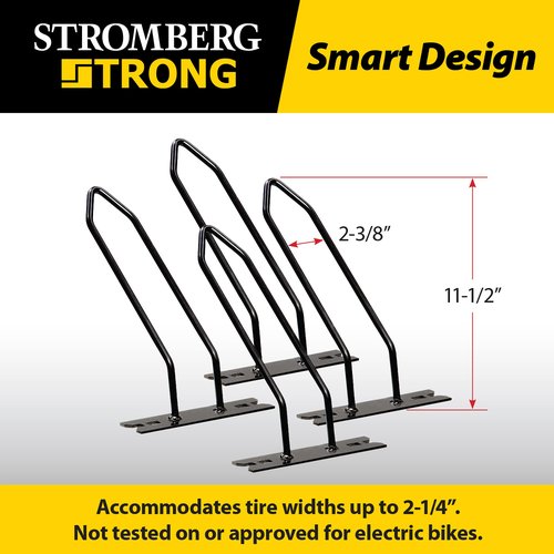Stromberg Carlson CC-125 Cargo Caddy Bike Rack Adapter, Convenient Bike Rack Solution Travel, Accommodate up to 2 Bikes with 4 Piece Set - Set Bike Rack Adapter, Black