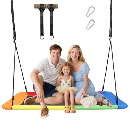 60 Inch Tree Swing for Kids,Heavy Duty Platform Swing with 800lb Weight Capacity for Adults and Children Outdoor