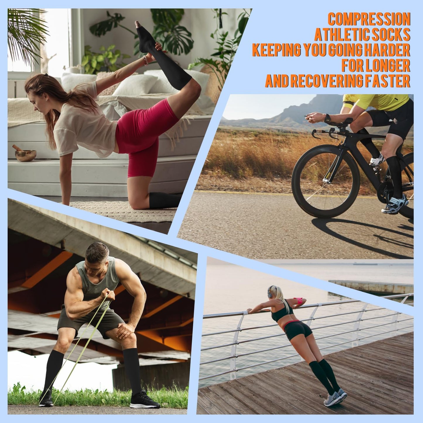 Sooverki Copper Compression Socks for Women & Men Open Toe 15-20mmHg is Best Support for Circulation Recovery and All Day Wear