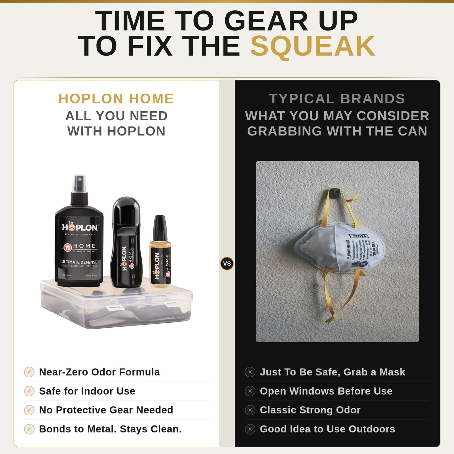 Hoplon Home Kit — Door Hinge Lubricant & Garage Door Maintenance Kit, Hinge Oil, Lock Lubricant & Squeaky Door Fix, Complete Home Lubricant Set with 3 Applicators, Made in USA