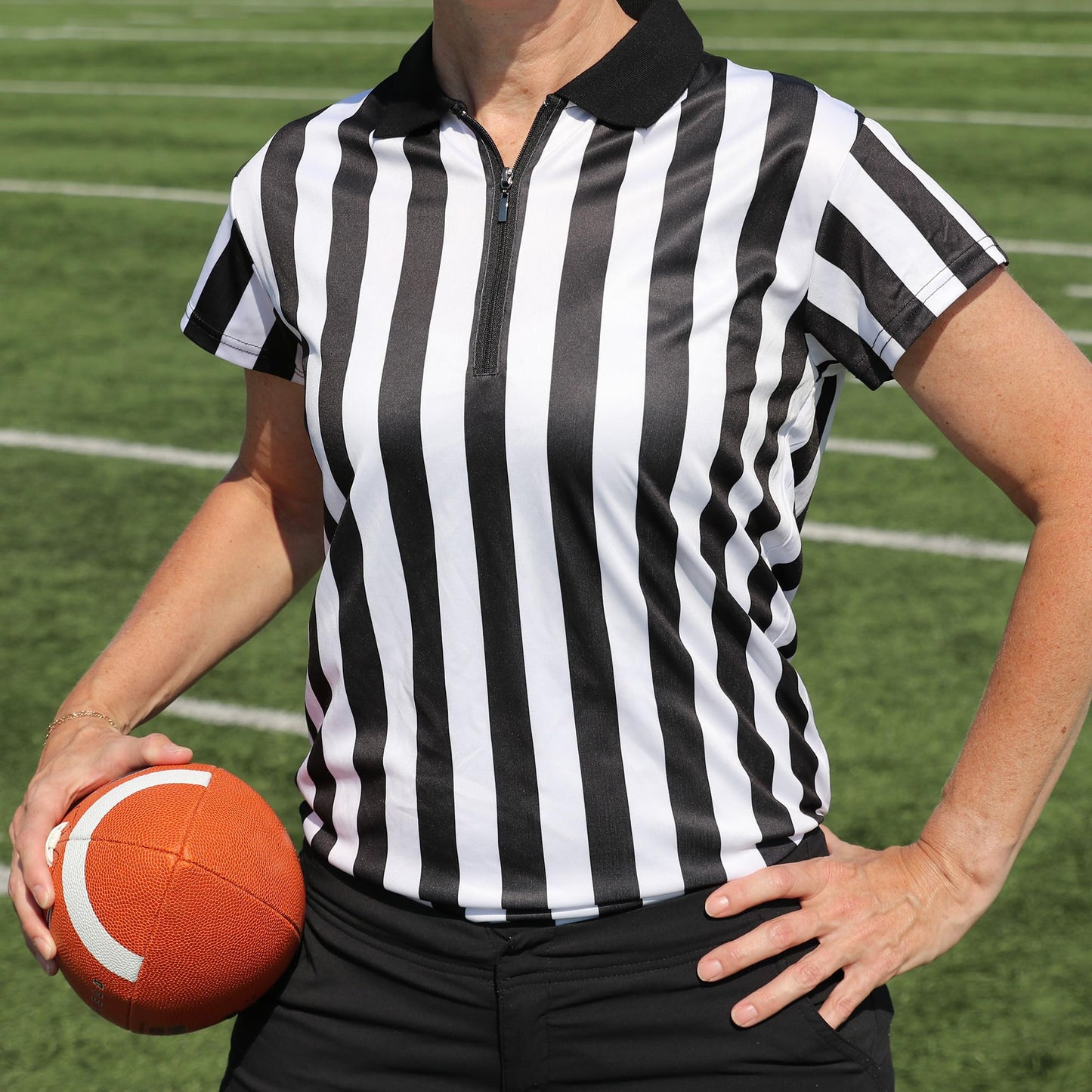 Murray Sporting Goods Women's Collared Referee Shirt | Women's Officials Jersey, Halloween Costume, or Waitress Uniform (Large)