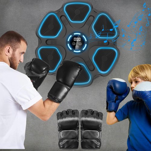 Mukaddar Music Boxing Machine, Large Size Music Punching Machine for Adults Kids, Interactive Boxing Target Wall Mounted with Gloves, Gift for Men
