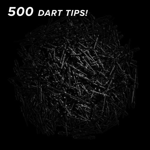 Viper Dart Accessory: Tufflex II 2BA Thread Soft Tip Dart Points, Black, 500 Pack