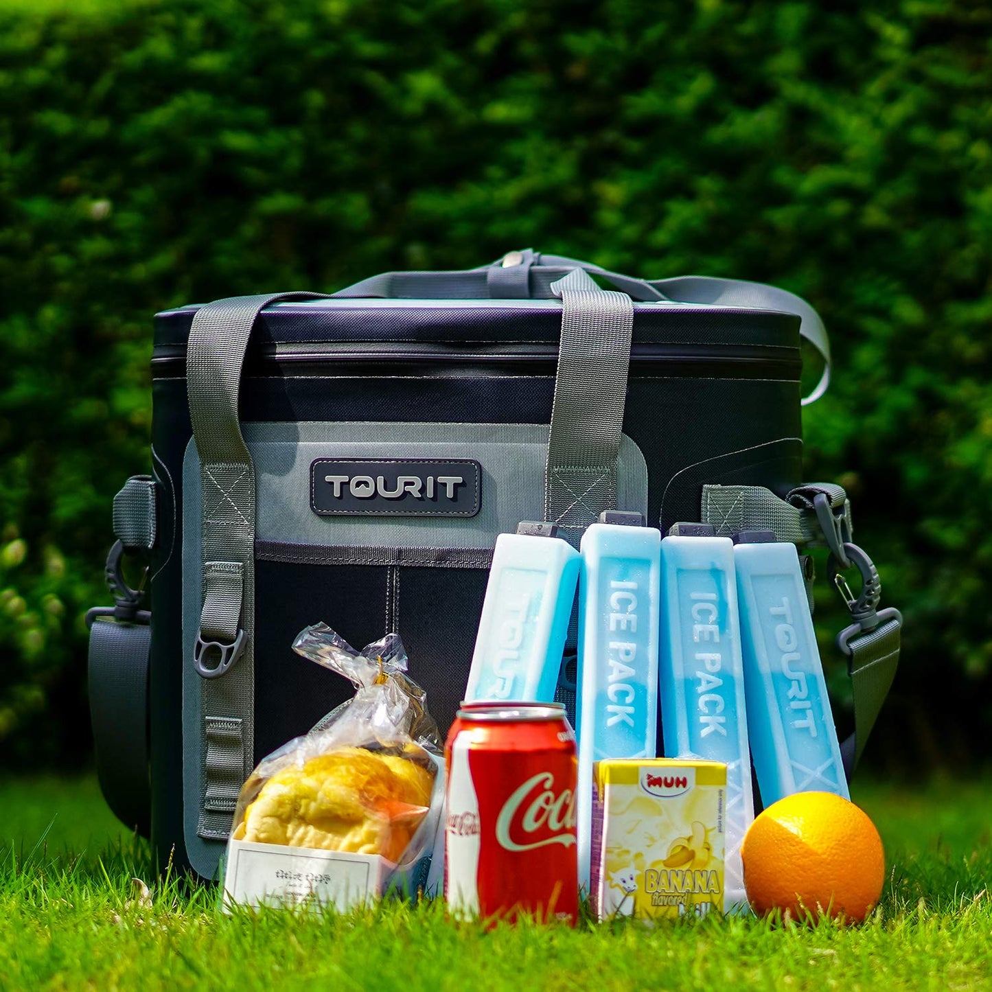 TOURIT Ice Packs for Coolers, 4 Pack Reusable Long Lasting Freezer Packs for Lunch Bags/Boxes, Cooler Backpack, Camping, Beach, Picnics, Fishing and More, Blue