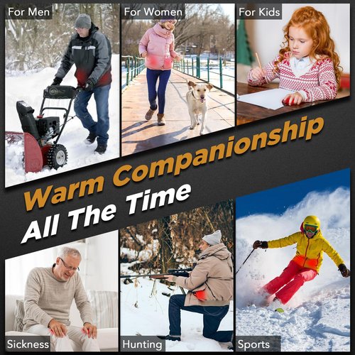 Lerat 2 Pack Hand Warmers Rechargeable, Portable Electric Hand Warmers Reusable, USB 2 in 1 Handwarmers, Outdoor/Indoor/Warm Gifts for Men Women Kids (Black&Black*2)