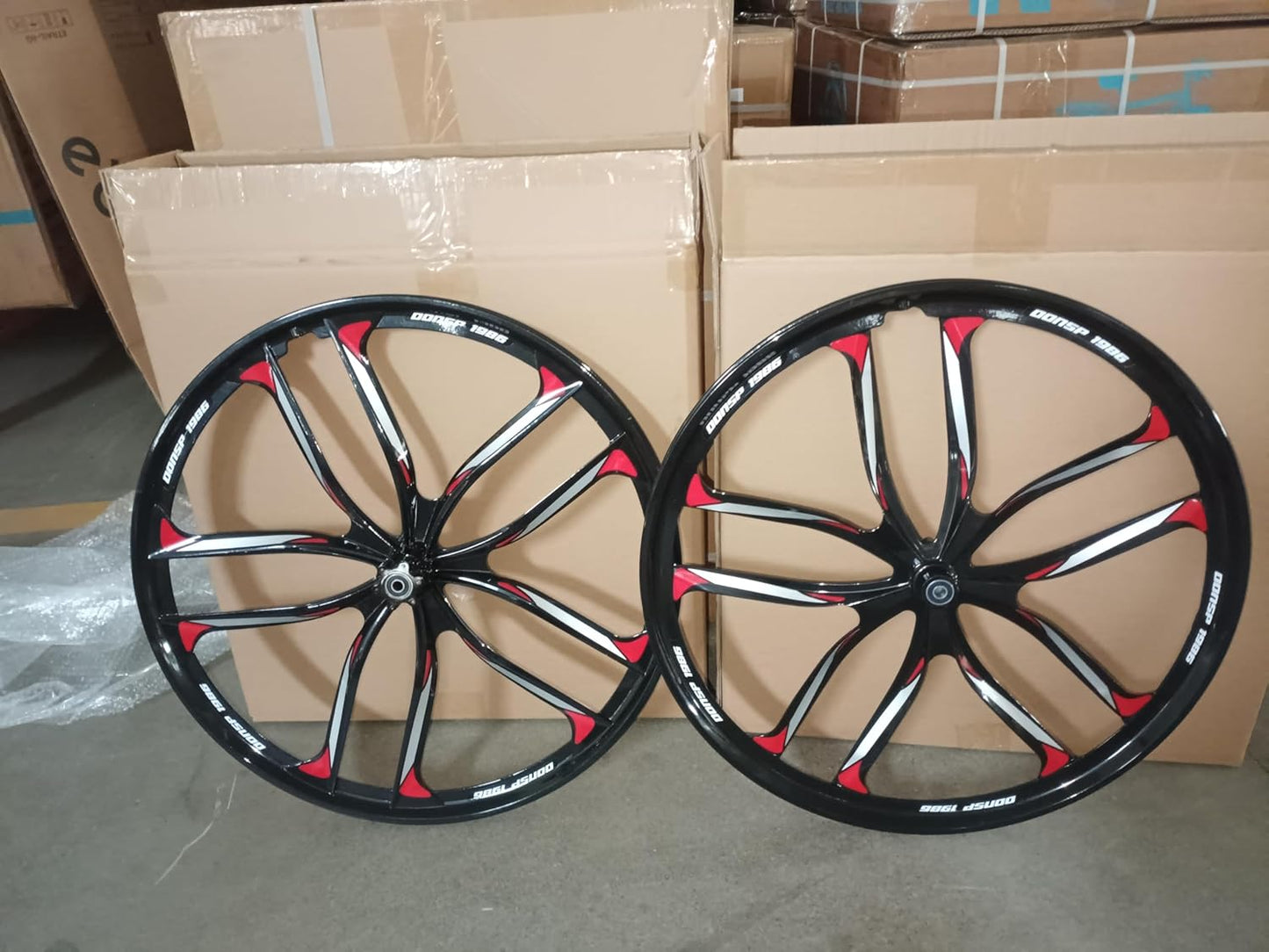26 inch 10 Spokes Mag Wheel Set Rims Front & Rear 100x135mm & Rear Adapter 36T Sprocket, 26" Magnesium Cycling Bike Wheels Rim (Black) Disc Brake for Beach Cruisers, MTB's Road Bicycle