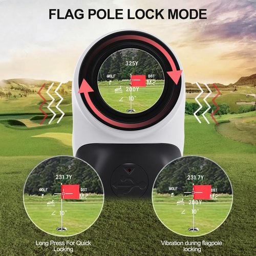 FHANSWIG Golf Rangefinder with Slope - 1200 Yard Laser Rangefinder with Flagstick Lock with Magnetic Strip Men's Golf Accessories, 7X Magnification, Hunting, Fhanswig Rangefinder
