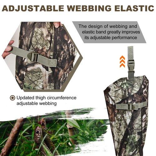 Anewkle Snake Guard Chaps Waterproof Snake Chaps for Hunting Snake Bite Protection Gear Adjustable Size Snake Bite Protective Gaiters Anti-Snake Gaiters for Legs